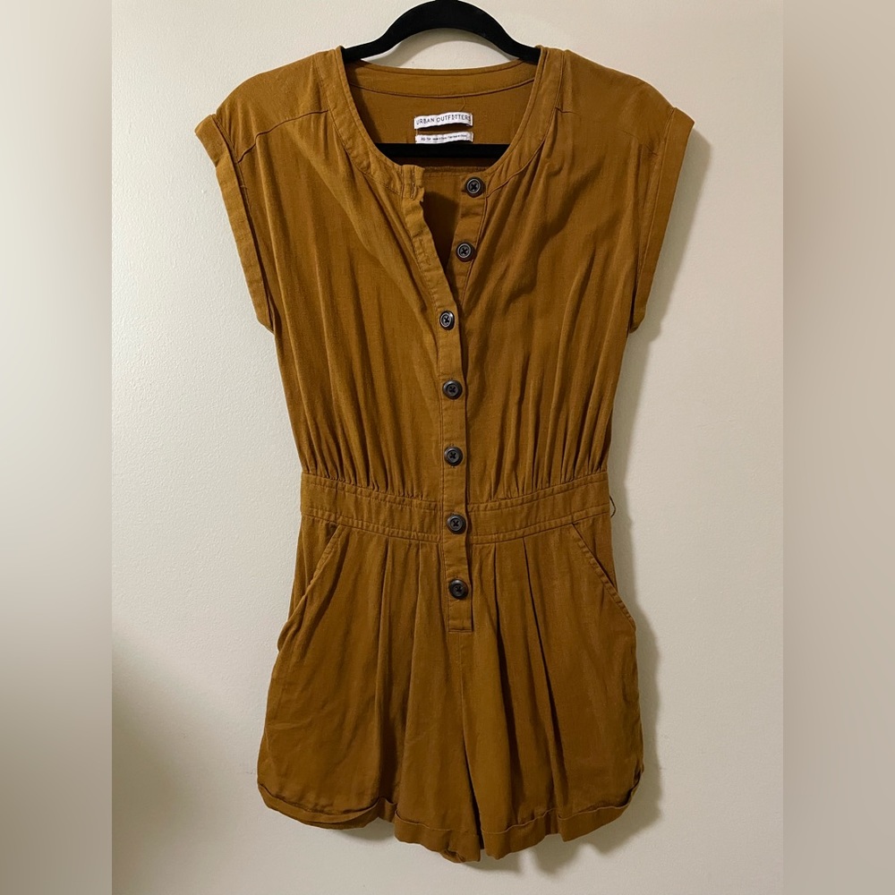 Urban Outfitters Julie Linen Blend Romper - XS